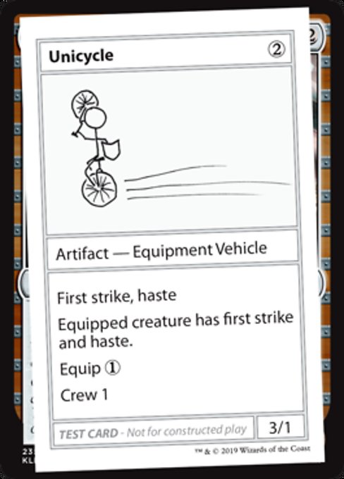 Unicycle(Play Test Card)